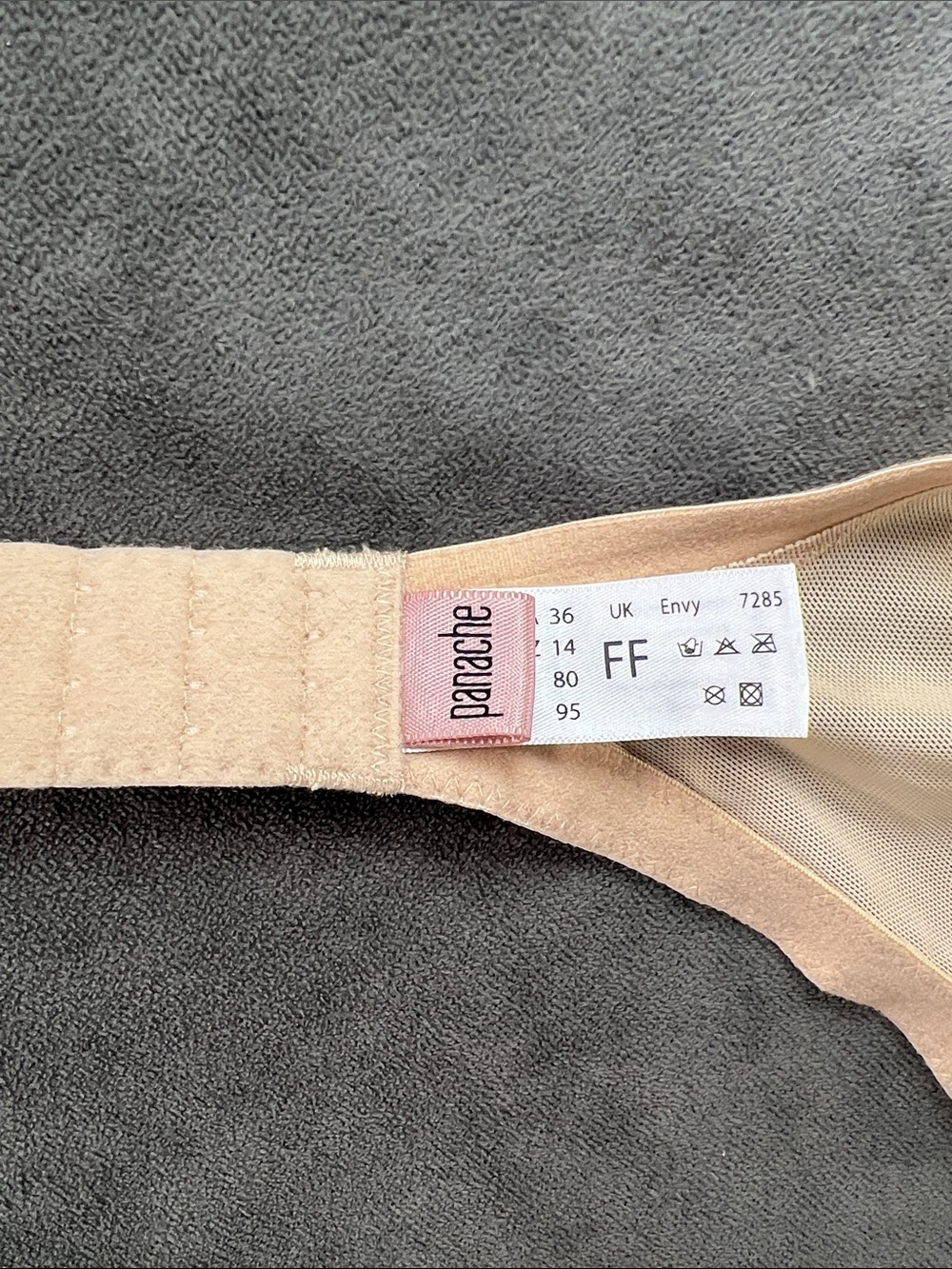 Panache Beige Lace Full-Cup Underwire Envy Bra 36FF - Picture 7 of 10